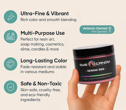 Eye Candy Pigments Premium True Red Mica Powder - Image 3