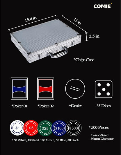 Poker Chips with Numbers, 11.5 Gram Poker Set - Image 5