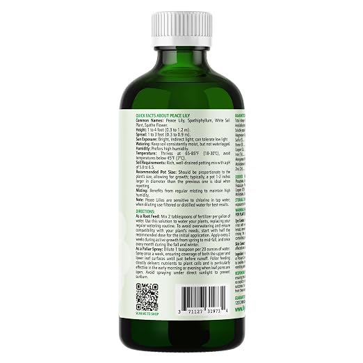 Peace Lily Fertilizer: 3-1-2 Liquid Fertilizer - Image 3