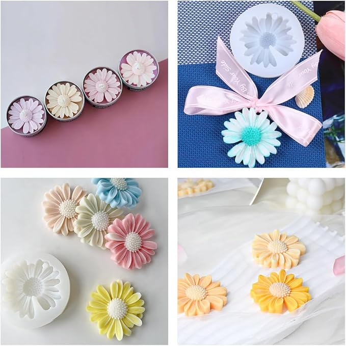 4 Pcs Daisy Flower Silicone Molds - Image 4