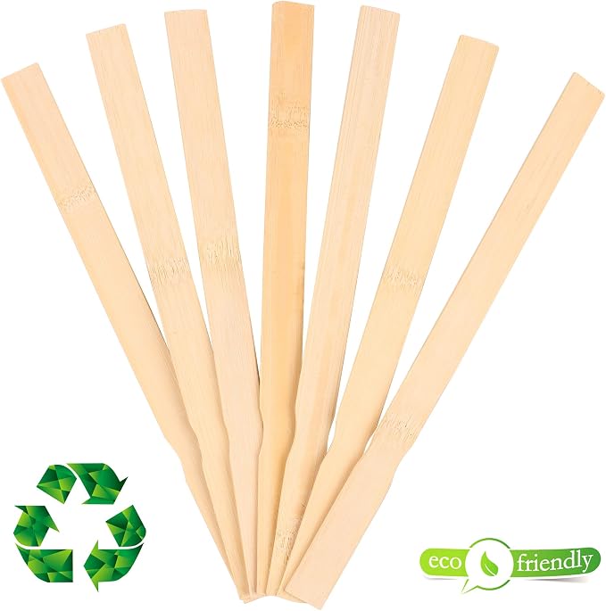 Paint Stir Sticks-REWISS Bulk 100 PCS 12in Length Bamboo Craft Sticks Natural - Image 8