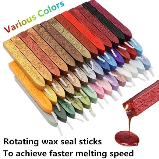 12Pcs Sealing Wax Sticks with Wicks, Packaging Decoration - Image 7