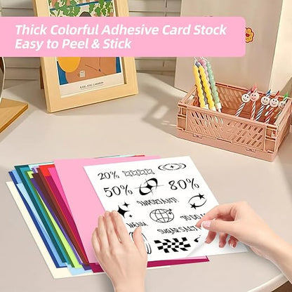 40 Sheets Printable Sticker Paper Heavy Weight Colored Self Adhesive Sticker - Image 5