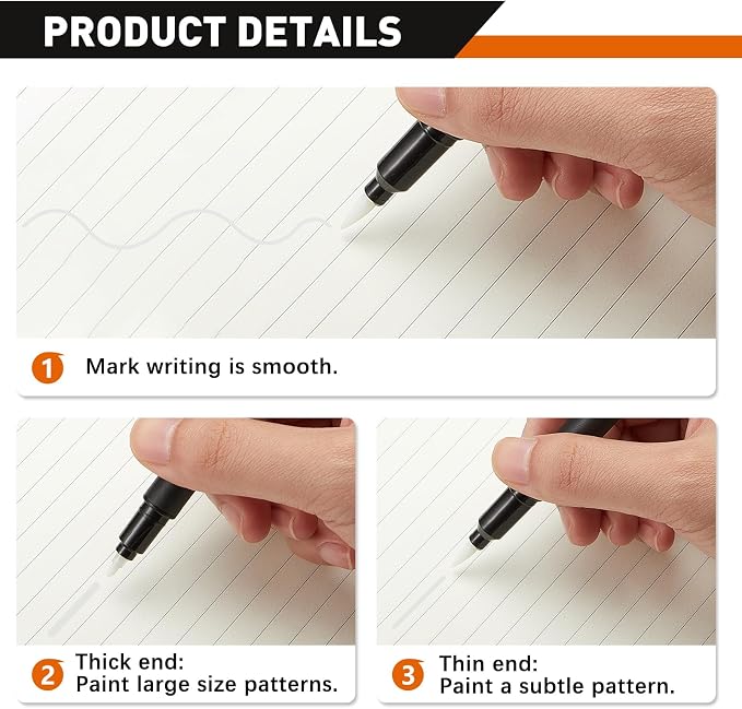 Dual Ended Embossing Pens 2 Pieces Black Embossing Pens - Image 3