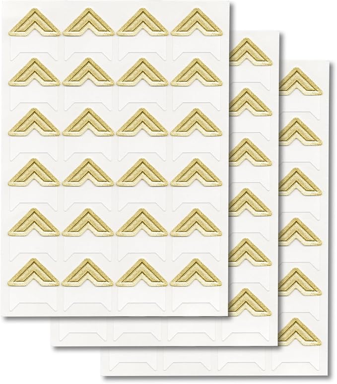 GOONAVI 10 Sheets 240 Pcs Shiny Gold Acid-Free Photo Corners, Self-Adhesive by GOONAVI