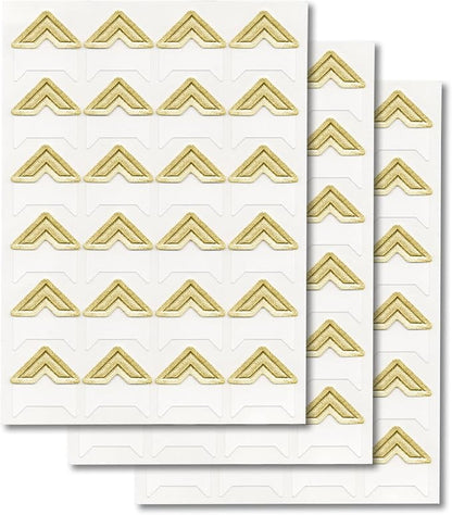 GOONAVI 10 Sheets 240 Pcs Shiny Gold Acid-Free Photo Corners, Self-Adhesive by GOONAVI
