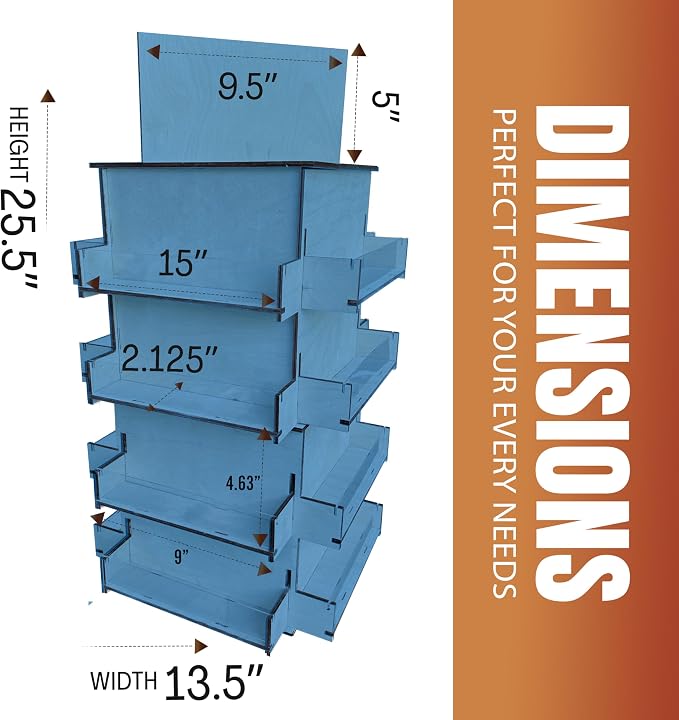 TORCHED DISPLAYS 4-Sided Rotating Display Stand - Image 3