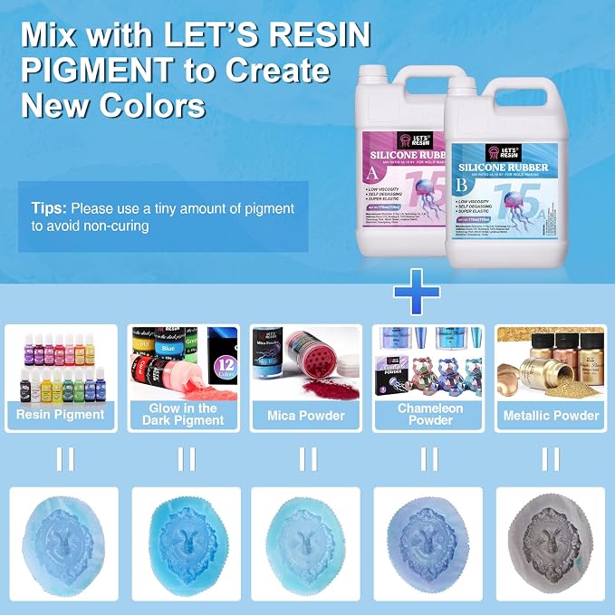 LET'S RESIN Silicone Mold Making Kit 15A, 4H Faster Curing Liquid Silicone - Image 6