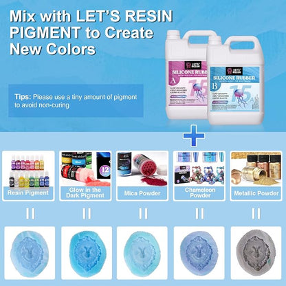 LET'S RESIN Silicone Mold Making Kit 15A, 4H Faster Curing Liquid Silicone - Image 6