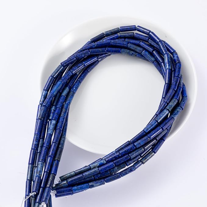 Natural Lapis Lazuli Cylinder Tube Beads 4x13mm 38cm/str Loose Semi Gemstone - Image 7