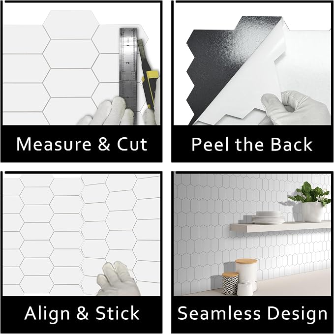 The Tiles Plaza 10-Sheet Peel and Stick Backsplash, Stone Composite Stick On - Image 7