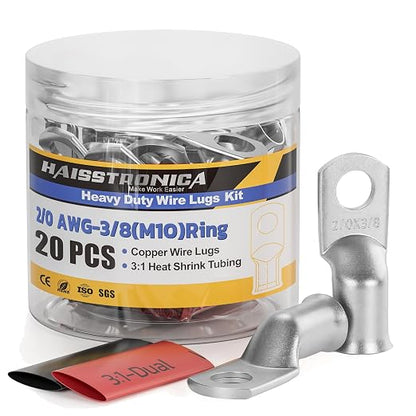haisstronica 10pcs 2/0 AWG by HAISSTRONICA