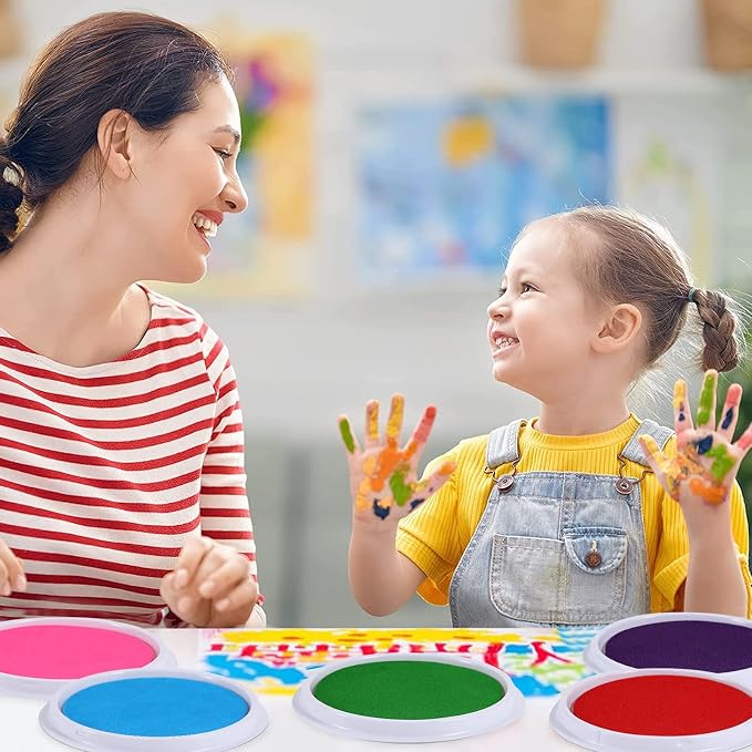 MoloTAR 8 Colors Rainbow Washable Large Ink Pads - Image 6