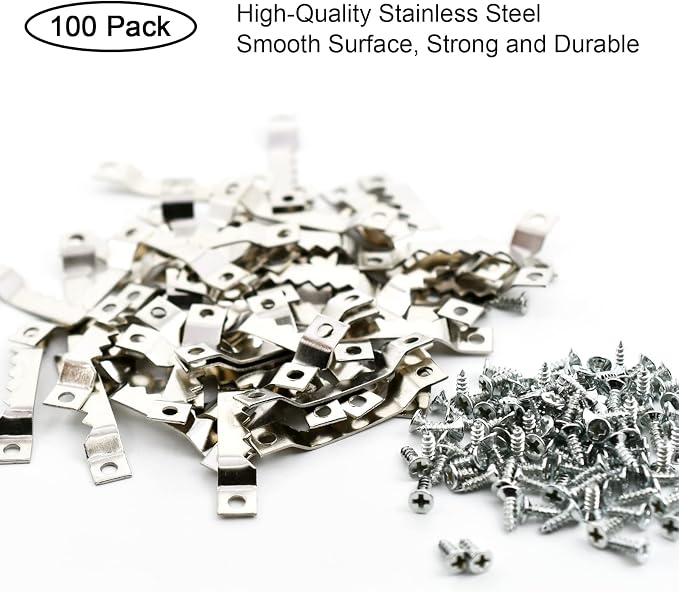 Small Sawtooth Picture Hangers 100 Pack Steel Sawtooth Hangers - Image 2