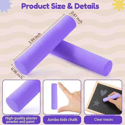 Fulmoon 40 Pcs Jumbo Sidewalk Chalk - Image 2