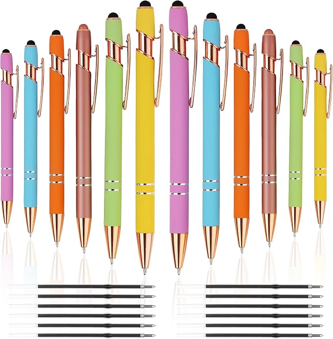 12 PCS 2 in 1 Stylus Ballpoint Pen by FIRCRE