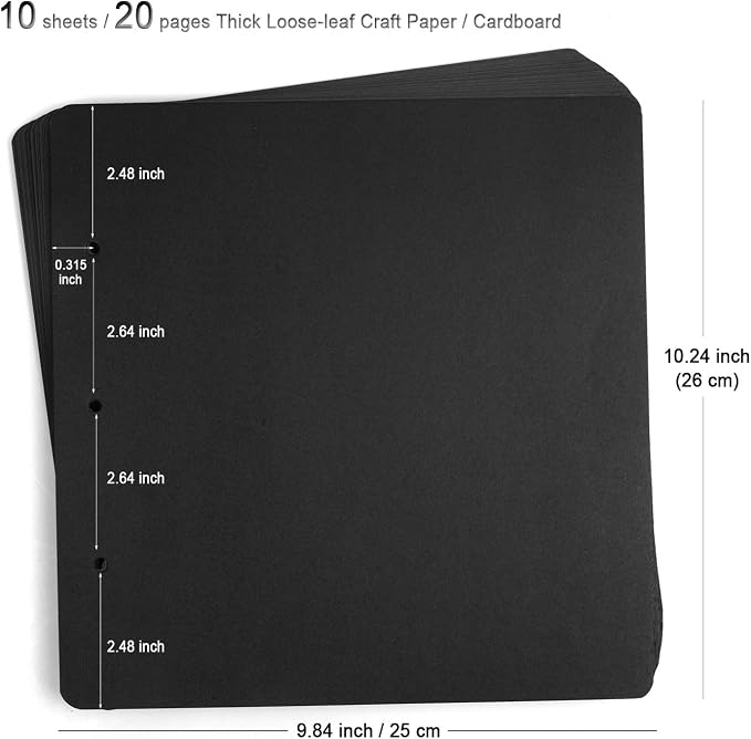 10 Sheets Double Sided 9.84 x 10.24 inch Refill Pages - Image 2
