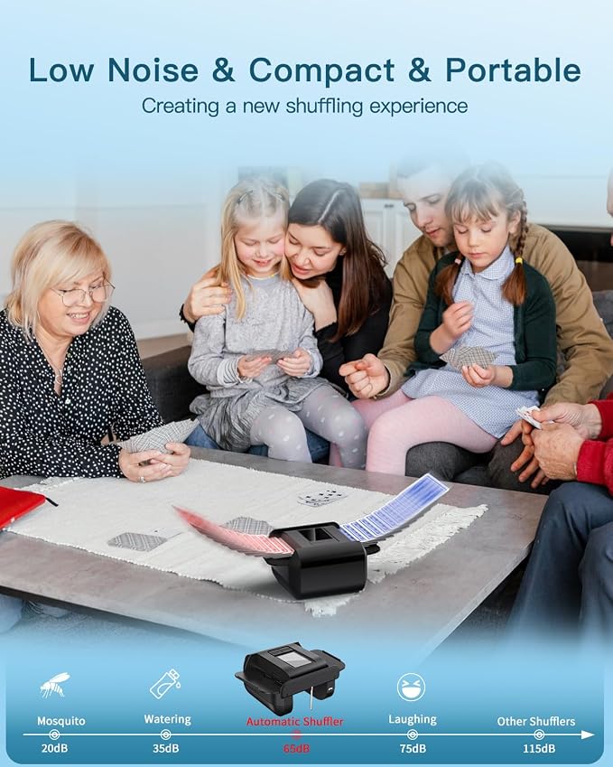 Automatic Card Shuffler, Rechargeable Cards Shuffler Machine - Image 4