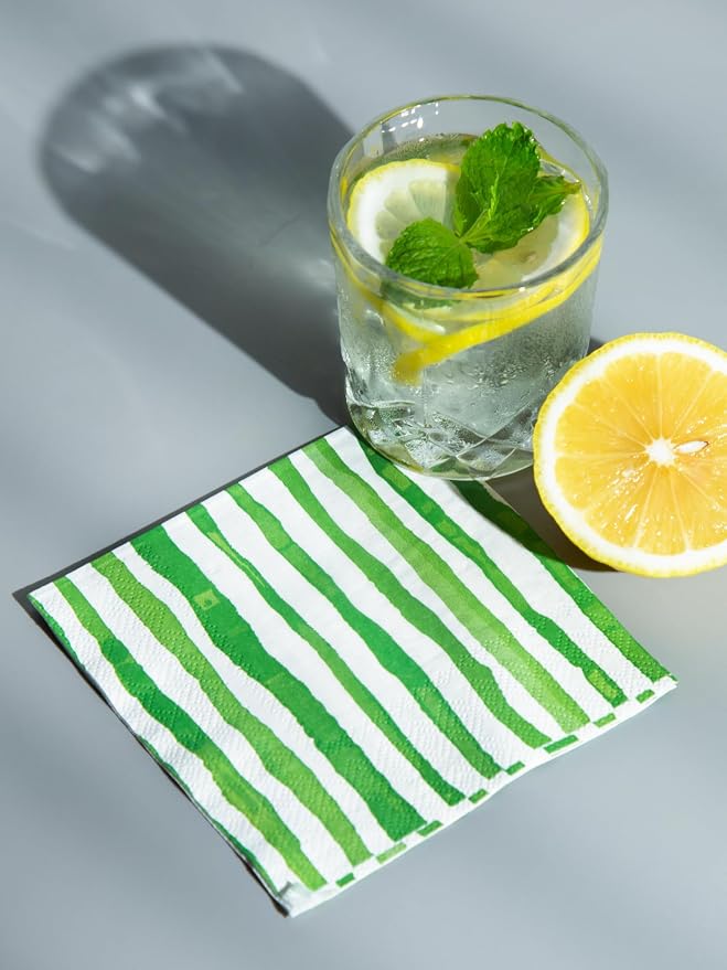 80 Pack Designer Cocktail Beverage Napkins, 3-Ply 5x5-inches Disposable - Image 3