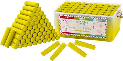 Kid Made Modern 60 Count Pack of Sidewalk Chalk – Yellow by KidMadeModern