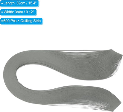 PATIKIL 600pcs Quilling Strips Paper 1/8" 39cm Origami Paper Quilling Strip - Image 2