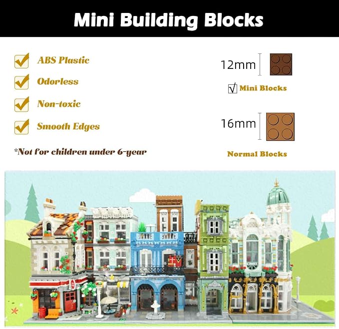 ZenithFlow Street View Building Blocks Kit, Cuba Hotel Mini Blocks Construction - Image 2