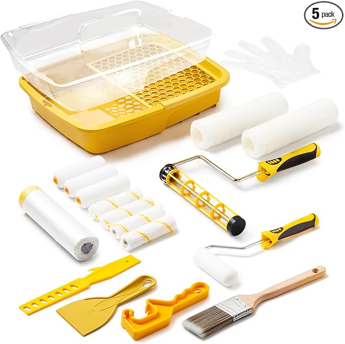 Voomey Professional Paint Roller Kit 22 Pcs, 9-Inch Upgraded Paint Roller by VOOMEY