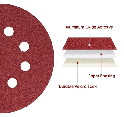 S SATC 150PCS 5 Inch 8 Holes Dustless Hook and Loop Sanding Discs, 240 Grit - Image 2