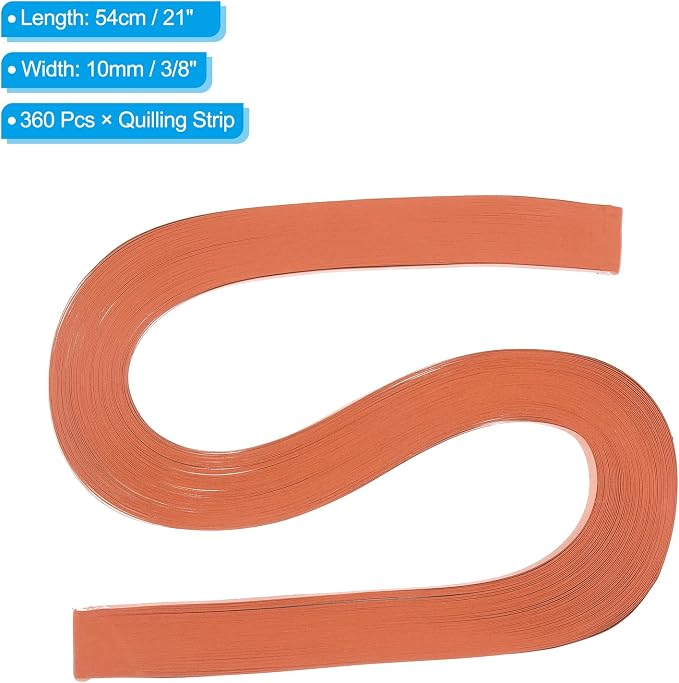 PATIKIL 360pcs Quilling Paper Strips Paper Flowers Quilling Kits 3/8" Origami - Image 2