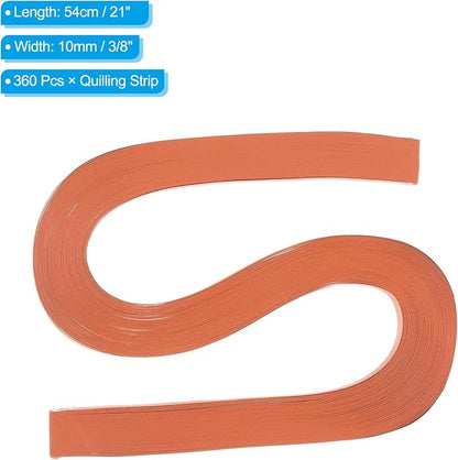 PATIKIL 360pcs Quilling Paper Strips Paper Flowers Quilling Kits 3/8" Origami - Image 2