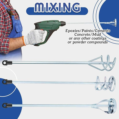 Set of 3 Paint Mixer for Drill Epoxy Resin, Cement Blades, Paint Stirrer - Image 4