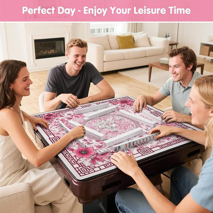 Mahjong Mat for Table 33x33 Inch, Noise-Reducing American Mahjong Mat, Mahjong - Image 2