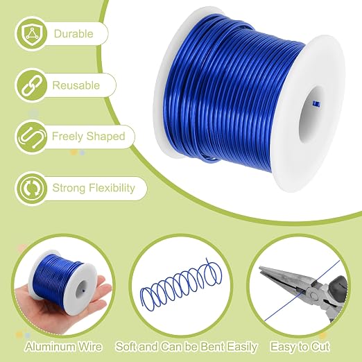 MECCANIXITY 12 Gauge Anodized Aluminum Craft Wire Bendable Bonsai Training Wire - Image 3