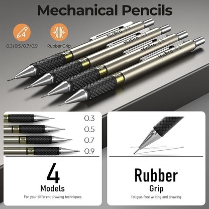 Nicpro 37PCS Gold Art Mechanical Pencil Set - Image 2