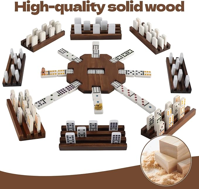 8 Players Mexican Train Dominoes Game Set - Image 4