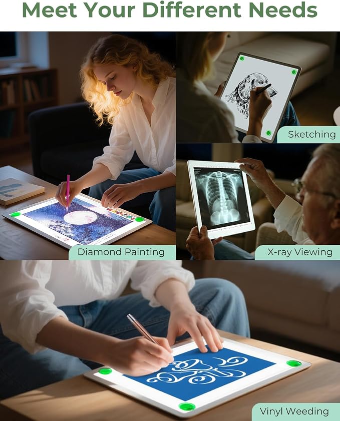 A4 Tracing Light Box for Drawing, Bawaslom Rechargeable Light Pad - Image 7