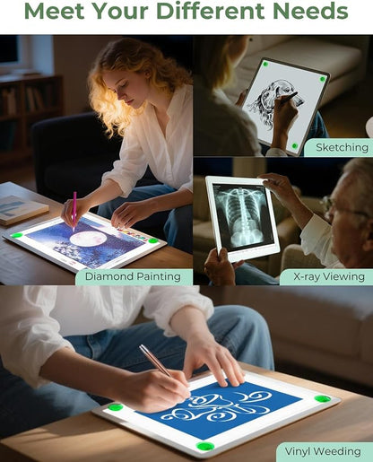 A4 Tracing Light Box for Drawing, Bawaslom Rechargeable Light Pad - Image 7