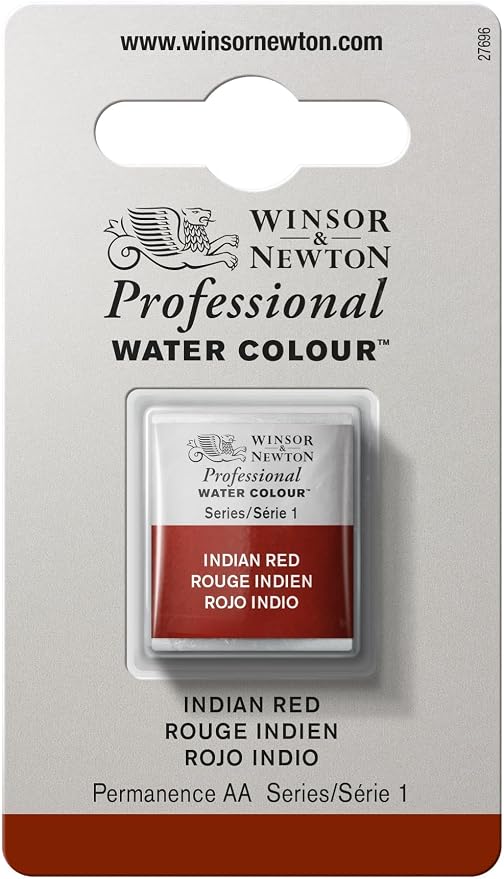 Winsor & Newton Professional Water Colour Paint, Half Pan, Indian Red by WinsorNewton