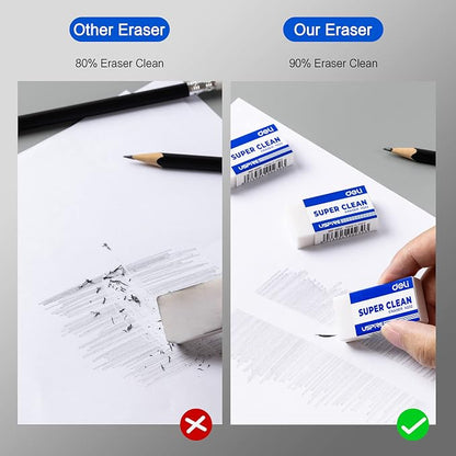 Deli Pencil Erasers, Pencil Eraser, 10 Pack, Erasers - Image 3