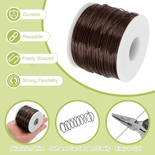 MECCANIXITY 18 Gauge Anodized Aluminum Craft Wire Bendable Bonsai Training Wire - Image 3