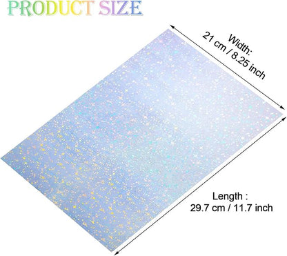 Outus 24 Sheets Holographic Sticker Paper Holographic Laminate Sheets - Image 2