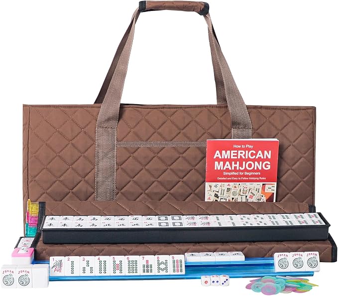 ZGME American Mahjong Set, 166 White Tiles by ZGME