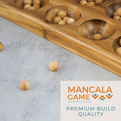 BSIRI Mancala Wooden Classic Board Game Entertainment - Image 5