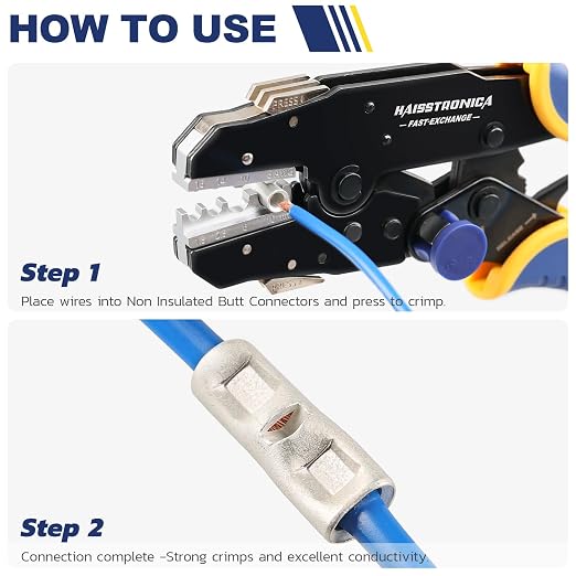 Haisstronica Non Insulated Butt Connectors Kit 420pcs Butt Connectors - Image 5