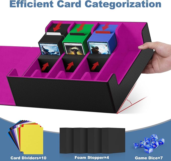 Mlikero Card Deck Case, 2400+ Trading Card Storage Box - Image 3