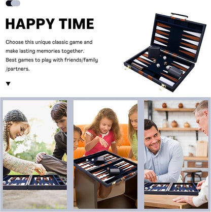 Backgammon Set - Classic Board Game - Portable Travel Strategy Backgammon Game - Image 4