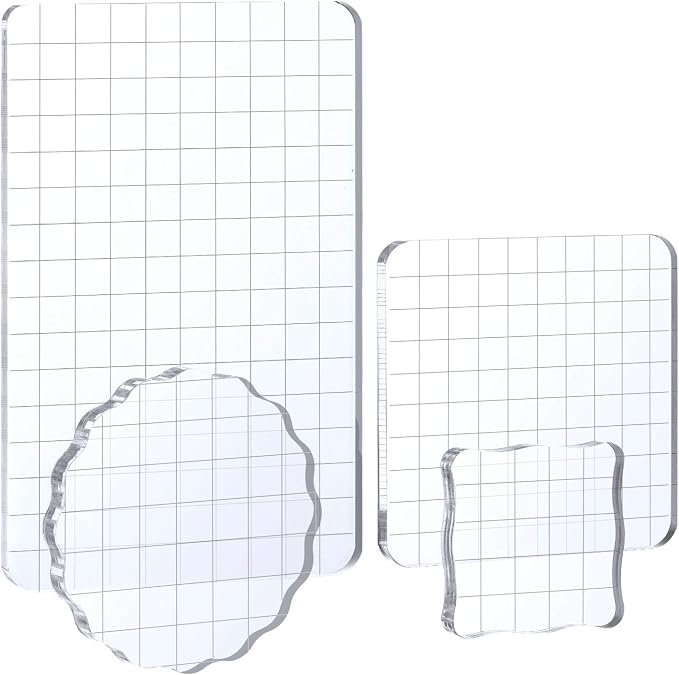 Whaline Large Acrylic Stamp Block Clear Stamping Tools Set by Whaline