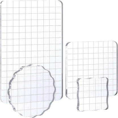 Whaline Large Acrylic Stamp Block Clear Stamping Tools Set by Whaline