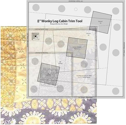 Quilting Ruler, Motion Sewing Templates, Quilt Templates Acrylic Log Cabin Trim - Image 7