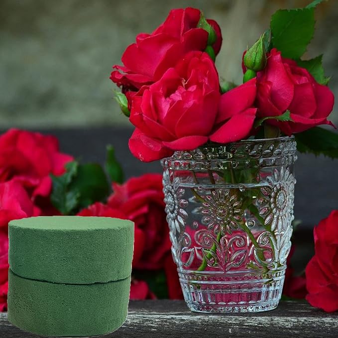 5 Pcs Floral Foam, MYYZMY 4.7 Inch Dry Wet Floral Foam Bricks Round - Image 5